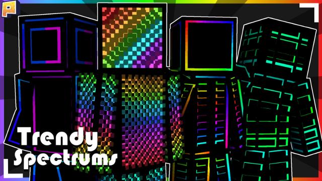 Thumbnail of the Minecraft Bedrock Marketplace product Trendy Spectrums created by Pixelationz Studios.