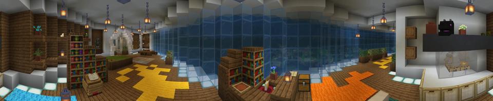 Panorama of the Minecraft Bedrock Marketplace product Underwater Modern Base created by Pixelationz Studios.