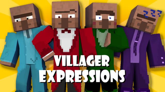 Thumbnail of the Minecraft Bedrock Marketplace product Villager Expressions created by Pixelationz Studios.