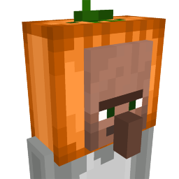 Thumbnail of the Minecraft Bedrock Marketplace product Villager Pumpkin Costume created by Pixelationz Studios.