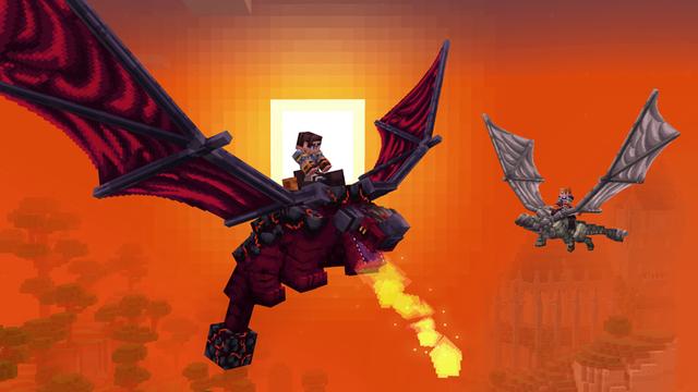 Screenshot of the Minecraft Bedrock Marketplace product Advanced Dragons - DUNGEONS created by Pixelbiester.