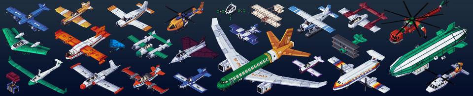 Panorama of the Minecraft Bedrock Marketplace product Airplanes Add-On created by Pixelbiester.
