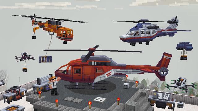 Screenshot of the Minecraft Bedrock Marketplace product Airplanes Add-On created by Pixelbiester.