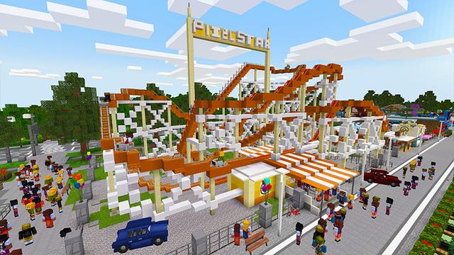Screenshot of the Minecraft Bedrock Marketplace product Amusement Park – Oktoberfest created by Pixelbiester.
