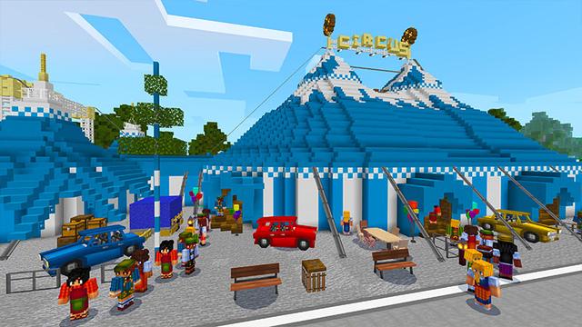 Screenshot of the Minecraft Bedrock Marketplace product Amusement Park – Oktoberfest created by Pixelbiester.