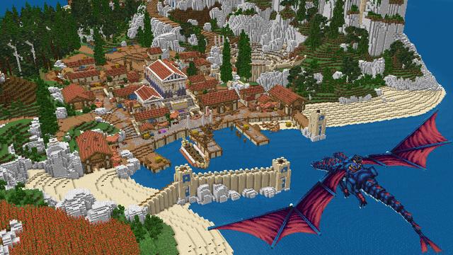 Screenshot of the Minecraft Bedrock Marketplace product Ancient Legends created by Pixelbiester.
