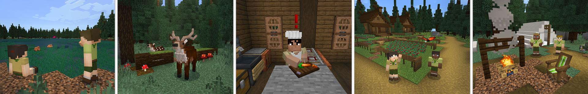 Panorama of the Minecraft Bedrock Marketplace product Be a Scout! created by Pixelbiester.