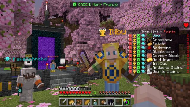Screenshot of the Minecraft Bedrock Marketplace product BINGO - Item Hunt created by Pixelbiester.
