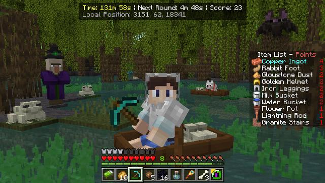Screenshot of the Minecraft Bedrock Marketplace product BINGO - Item Hunt created by Pixelbiester.