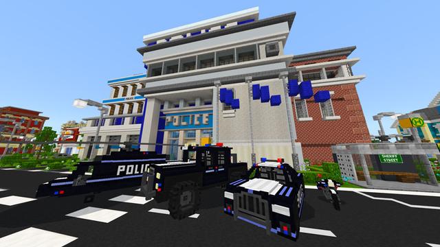 Screenshot of the Minecraft Bedrock Marketplace product Cops and Robbers - Roleplay created by Pixelbiester.