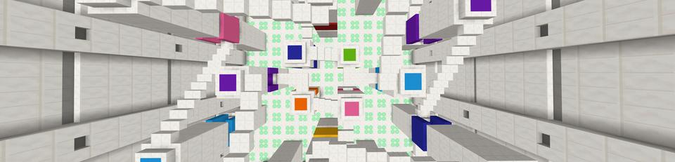 Panorama of the Minecraft Bedrock Marketplace product Crazy Rainbow Games created by Pixelbiester.