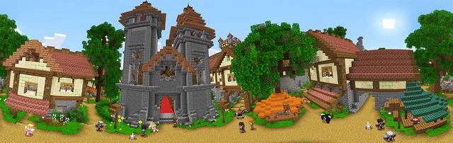 Panorama of the Minecraft Bedrock Marketplace product Crown Castle created by Pixelbiester.