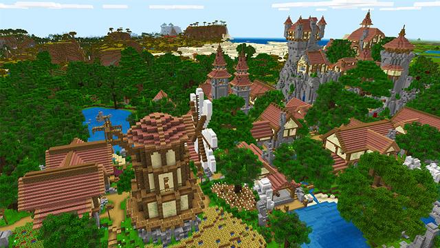 Screenshot of the Minecraft Bedrock Marketplace product Crown Castle created by Pixelbiester.