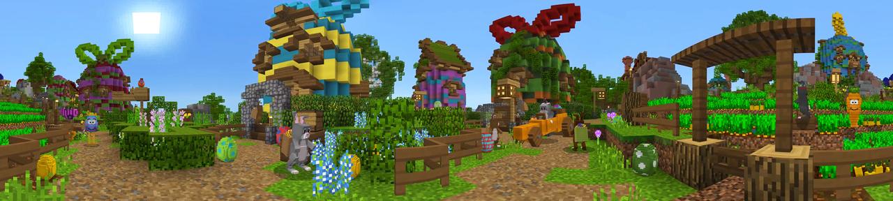 Panorama of the Minecraft Bedrock Marketplace product Cute Bunny Adventure created by Pixelbiester.