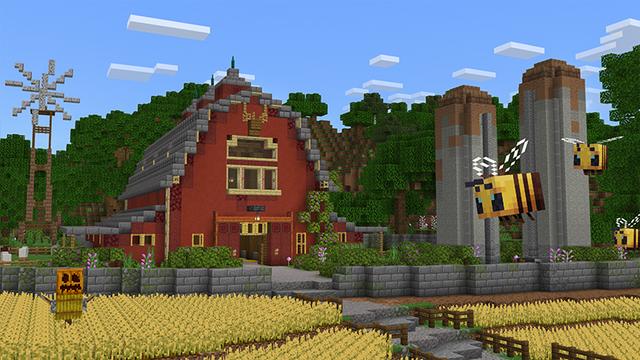 Screenshot of the Minecraft Bedrock Marketplace product Cute Farm created by Pixelbiester.