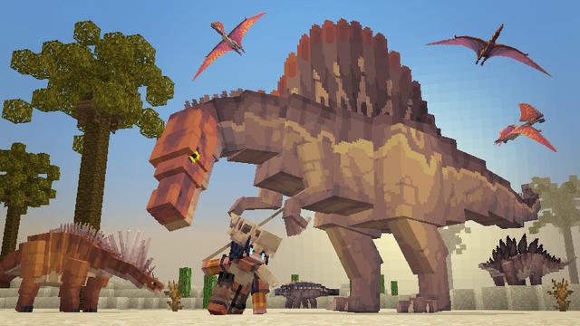 Screenshot of the Minecraft Bedrock Marketplace product Dinosaurs Add-On created by Pixelbiester.