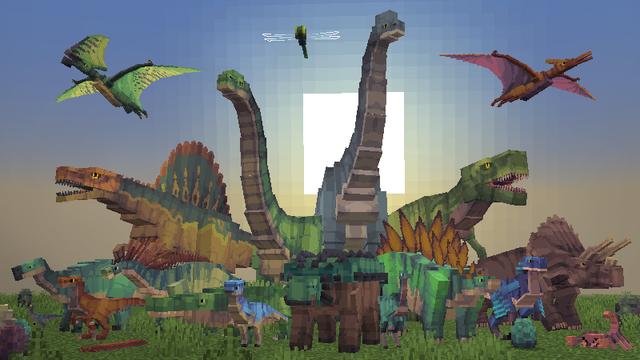Screenshot of the Minecraft Bedrock Marketplace product Dinosaurs Add-On created by Pixelbiester.