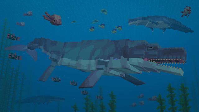 Screenshot of the Minecraft Bedrock Marketplace product Dinosaurs Add-On created by Pixelbiester.