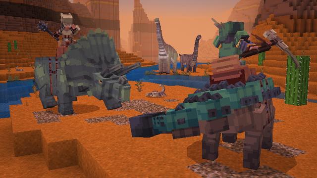 Screenshot of the Minecraft Bedrock Marketplace product Dinosaurs Add-On created by Pixelbiester.