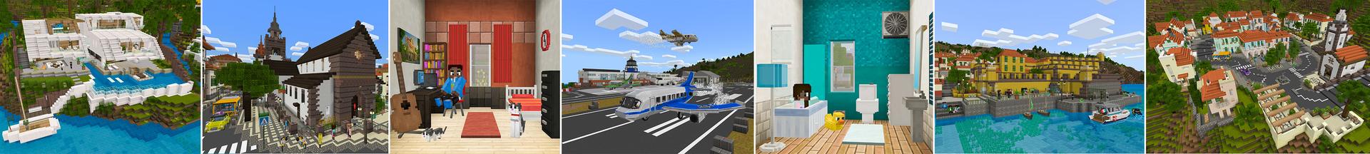 Panorama of the Minecraft Bedrock Marketplace product Dream Island – Madeira created by Pixelbiester.