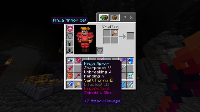 Screenshot of the Minecraft Bedrock Marketplace product ENCHANTMENTS++ created by Pixelbiester.