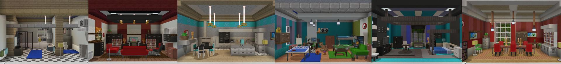 Panorama of the Minecraft Bedrock Marketplace product Furniture created by Pixelbiester.