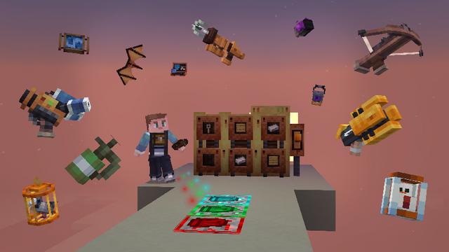 Screenshot of the Minecraft Bedrock Marketplace product Gadgets & Trinkets Add-On created by Pixelbiester.