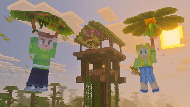 Screenshot of the Minecraft Bedrock Marketplace product Gliders Add-On created by Pixelbiester.