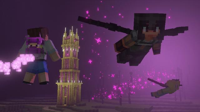 Screenshot of the Minecraft Bedrock Marketplace product Gliders Add-On created by Pixelbiester.