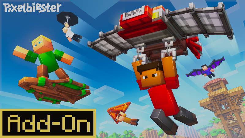 Thumbnail of the Minecraft Bedrock Marketplace product Gliders Add-On created by Pixelbiester.