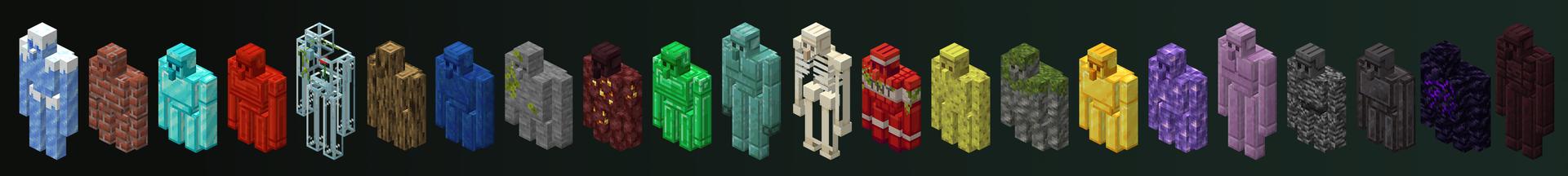 Panorama of the Minecraft Bedrock Marketplace product Golem Expansion created by Pixelbiester.