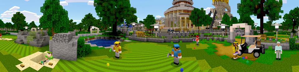Panorama of the Minecraft Bedrock Marketplace product Golf it! created by Pixelbiester.