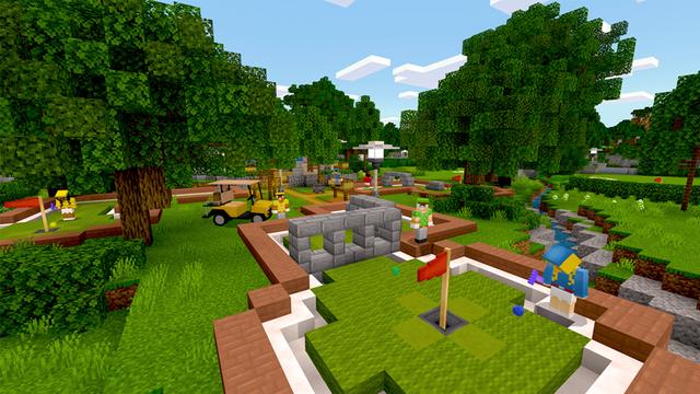 Screenshot of the Minecraft Bedrock Marketplace product Golf it! created by Pixelbiester.