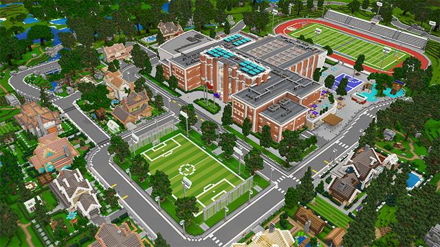 Screenshot of the Minecraft Bedrock Marketplace product High School Life created by Pixelbiester.