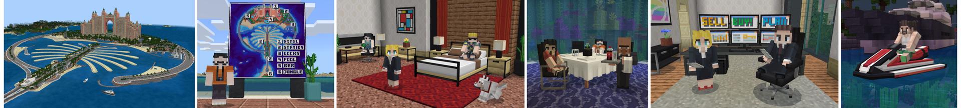 Panorama of the Minecraft Bedrock Marketplace product Hotel Manager created by Pixelbiester.