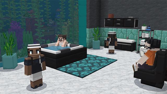 Screenshot of the Minecraft Bedrock Marketplace product Hotel Manager created by Pixelbiester.