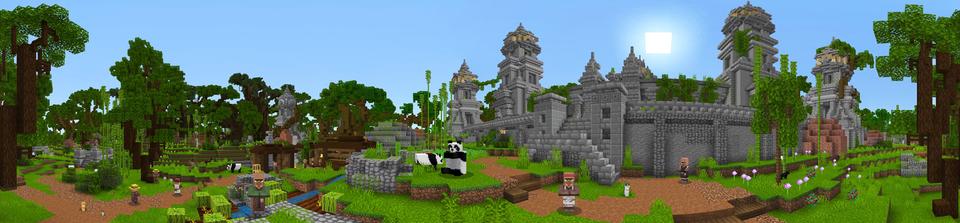 Panorama of the Minecraft Bedrock Marketplace product Jungle created by Pixelbiester.