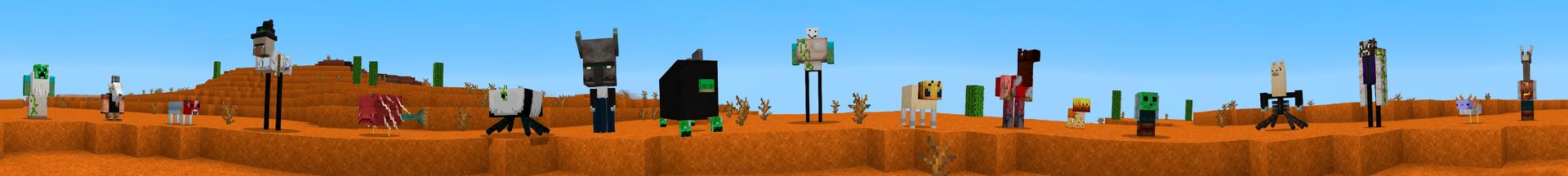 Panorama of the Minecraft Bedrock Marketplace product MIX the MOBS! created by Pixelbiester.