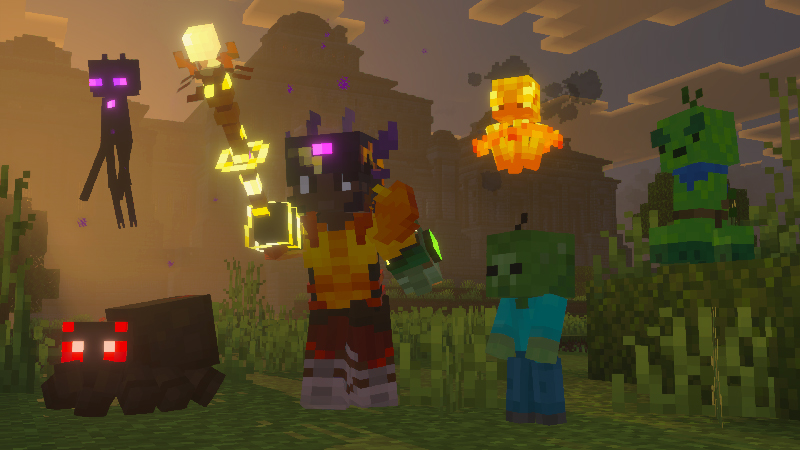 Screenshot of the Minecraft Bedrock Marketplace product Mob Companions Add-On created by Pixelbiester.