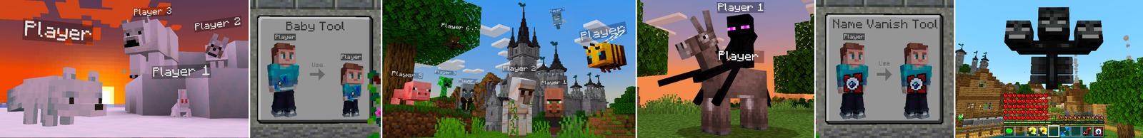 Panorama of the Minecraft Bedrock Marketplace product MORPH into MOBS! created by Pixelbiester.
