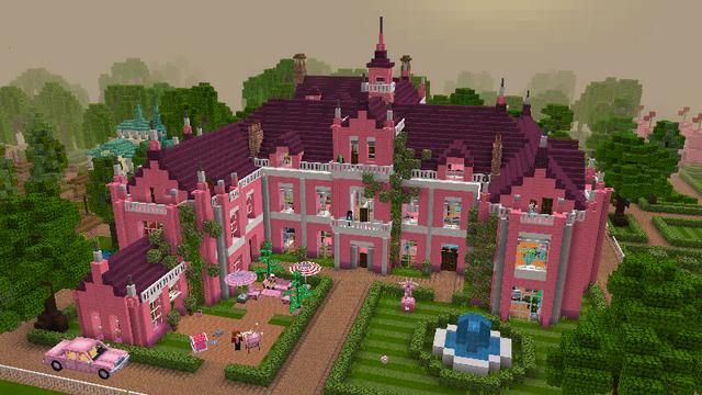 Screenshot of the Minecraft Bedrock Marketplace product Pink Villa created by Pixelbiester.