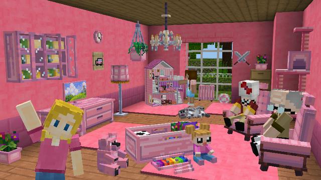 Screenshot of the Minecraft Bedrock Marketplace product Pink Villa created by Pixelbiester.