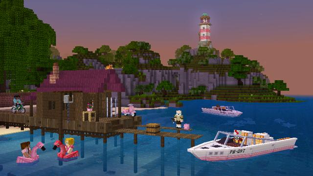 Screenshot of the Minecraft Bedrock Marketplace product Pink Villa created by Pixelbiester.