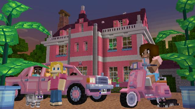 Screenshot of the Minecraft Bedrock Marketplace product Pink Villa created by Pixelbiester.