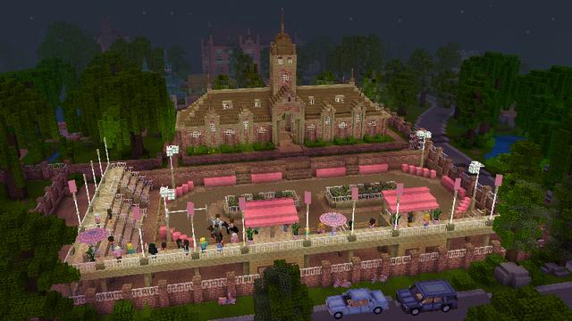 Screenshot of the Minecraft Bedrock Marketplace product Pink Villa created by Pixelbiester.