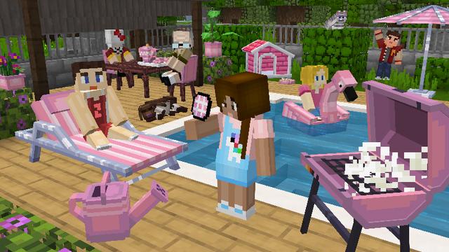 Screenshot of the Minecraft Bedrock Marketplace product Pink Villa created by Pixelbiester.