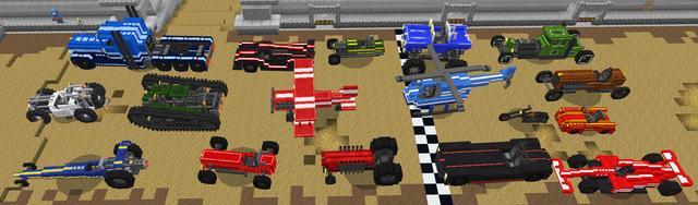 Panorama of the Minecraft Bedrock Marketplace product Race Day created by Pixelbiester.