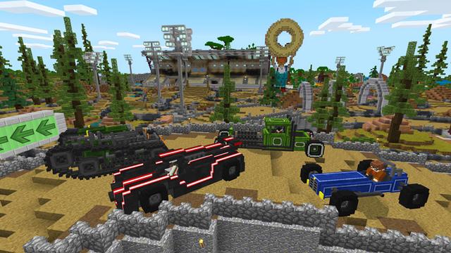Screenshot of the Minecraft Bedrock Marketplace product Race Day created by Pixelbiester.