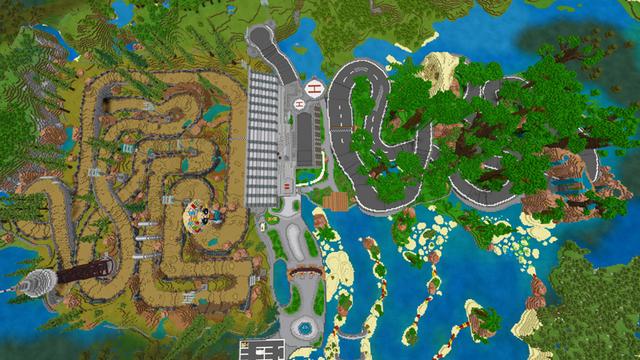 Screenshot of the Minecraft Bedrock Marketplace product Race Day created by Pixelbiester.
