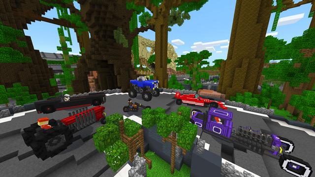 Screenshot of the Minecraft Bedrock Marketplace product Race Day created by Pixelbiester.